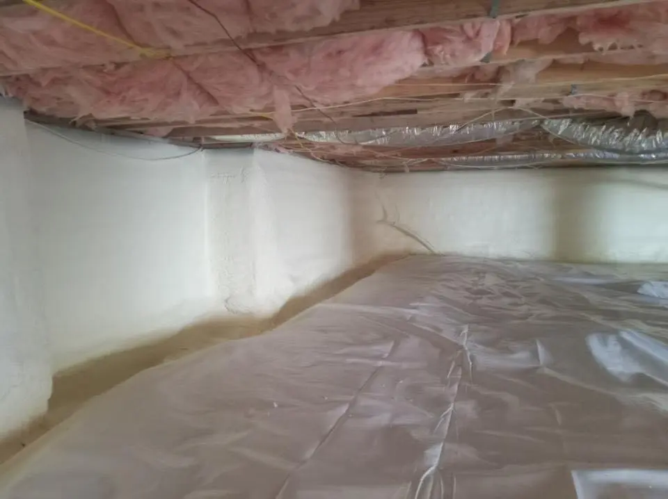 Crawl space encapsulation with closed-cell spray foam for Spray Foam Roofing in Damascus