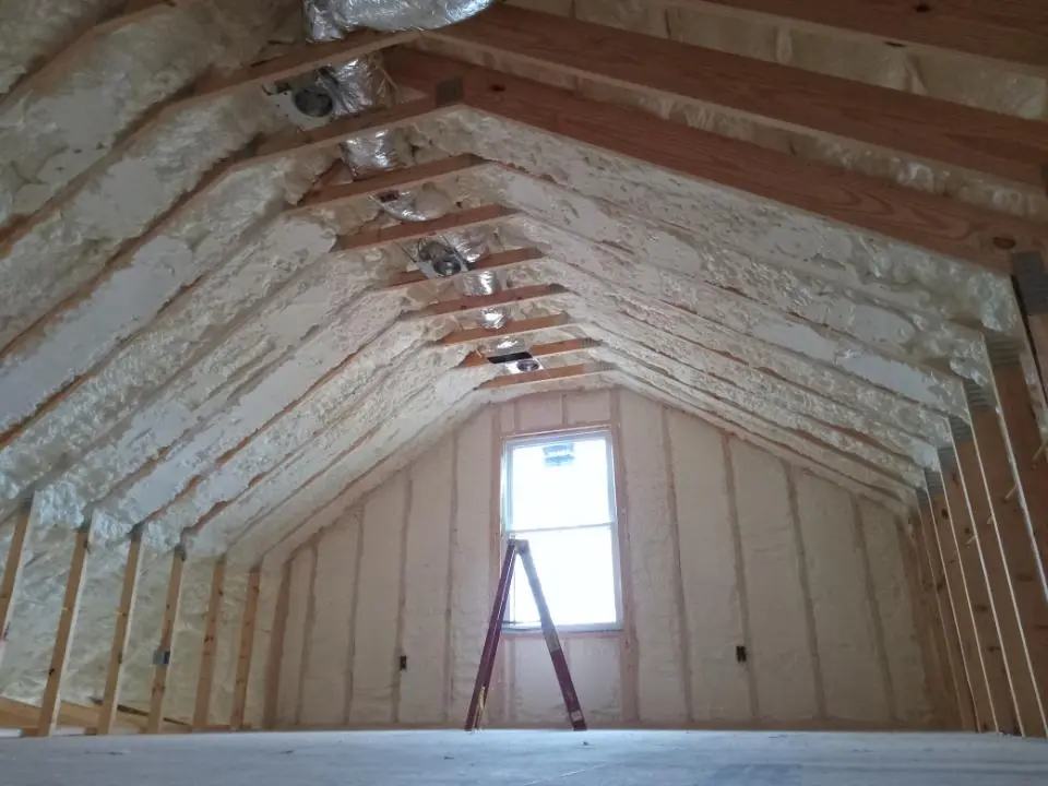 Spray foam roofing application for Crawl Space Insulation project in Damascus